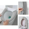 thumbnail image 1 of dwsnxt Soft and Warm Toilet Seat Cover with Snaps, Stretchable and Washable Fiber Cloth Pad, Reusable for Elongated and Round Toilets, Easy Installation and Cleaning, Blue Gray, 1 of 8