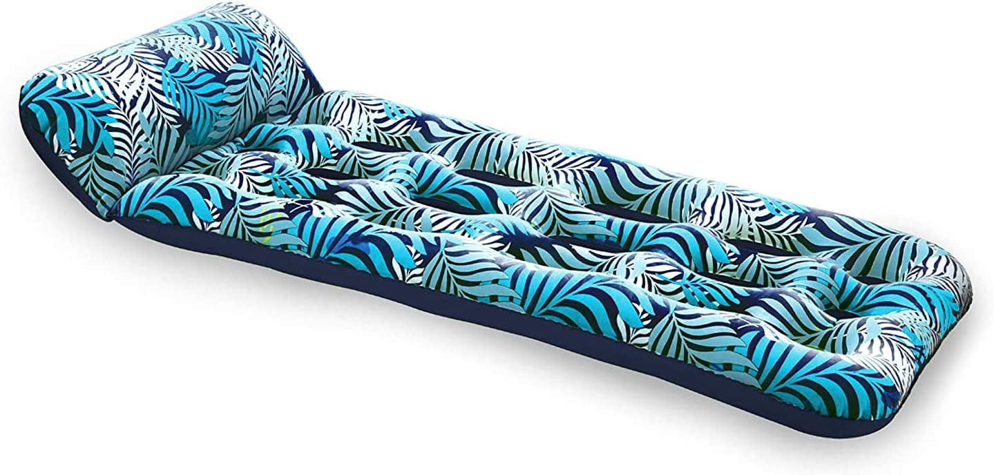 Cloth Pool Float dxynlg 18-Pocket Inflatable Contour Lounge Fabric Suntanner Pool Float ...