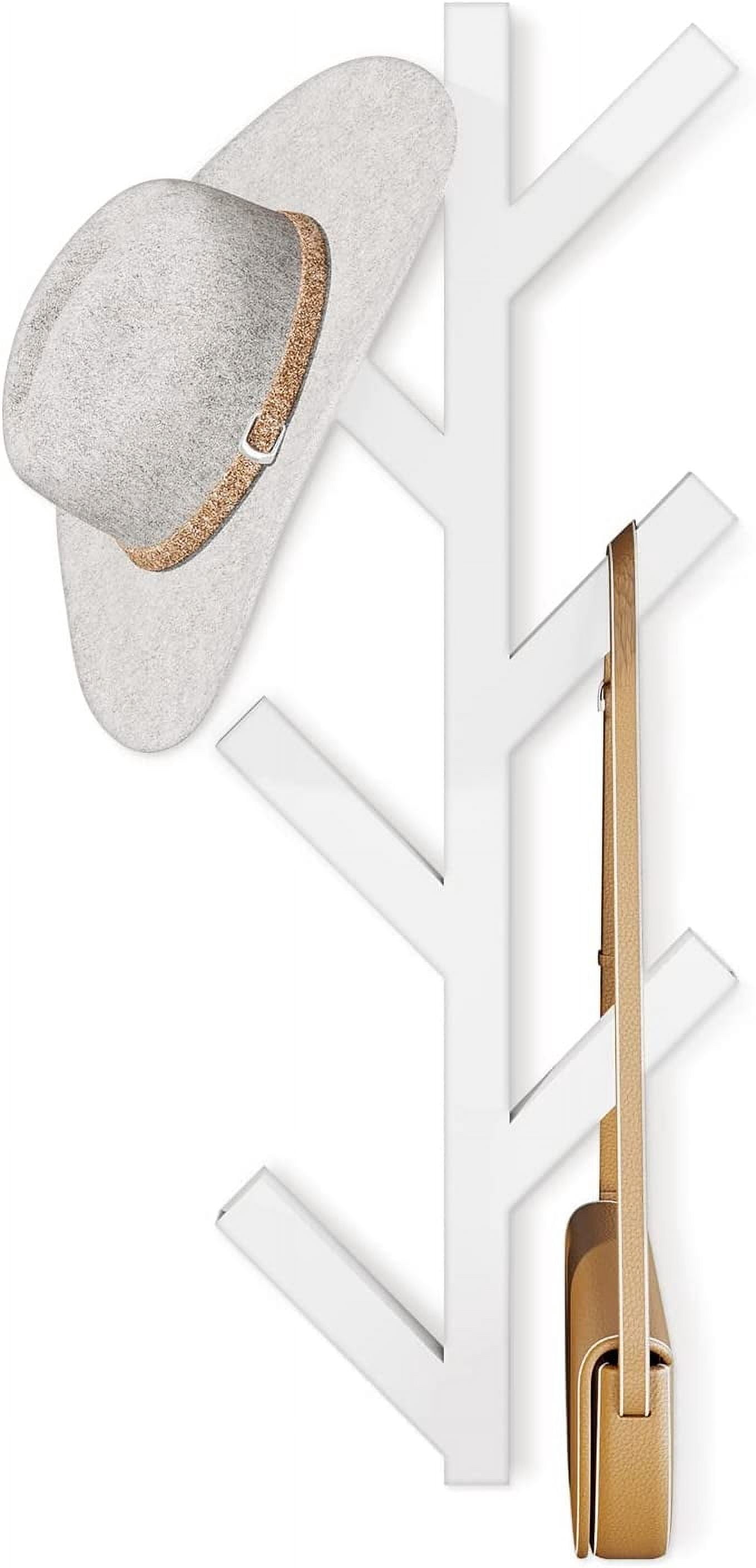 dxynlg 2 Pack Vertical Coat Rack Wall Mounted Metal Vertical Hat Rack ...