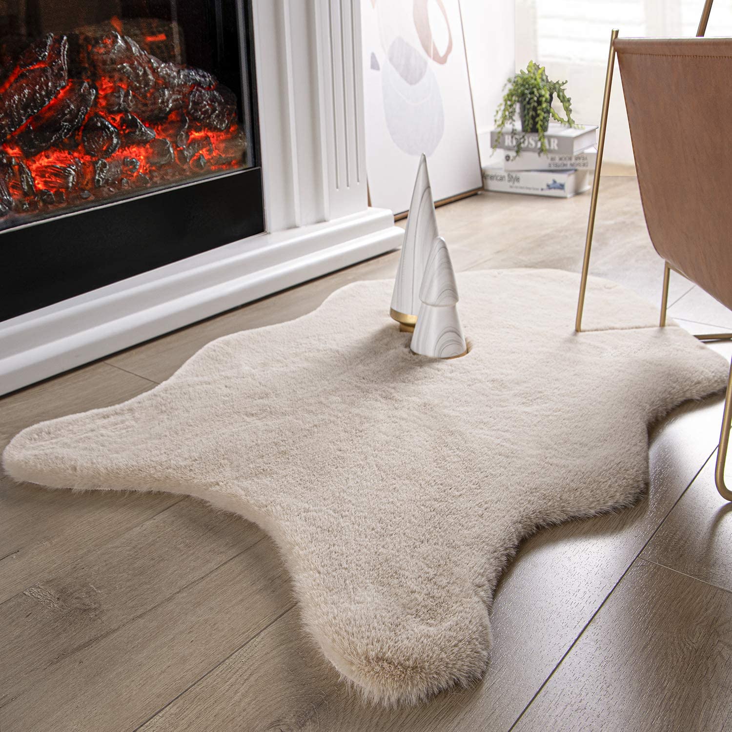 dxynlg Ashler Ultra Soft Faux Fur Chair Couch Cover Area Rug for ...