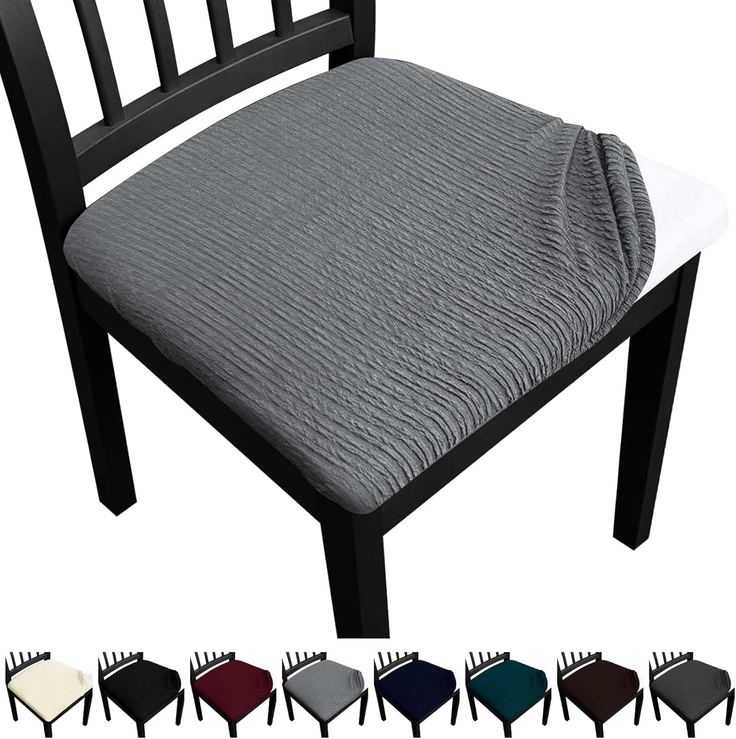 dvbiyno Dining Chair Seat Covers Washable Dining Room Chair Seat Covers ...