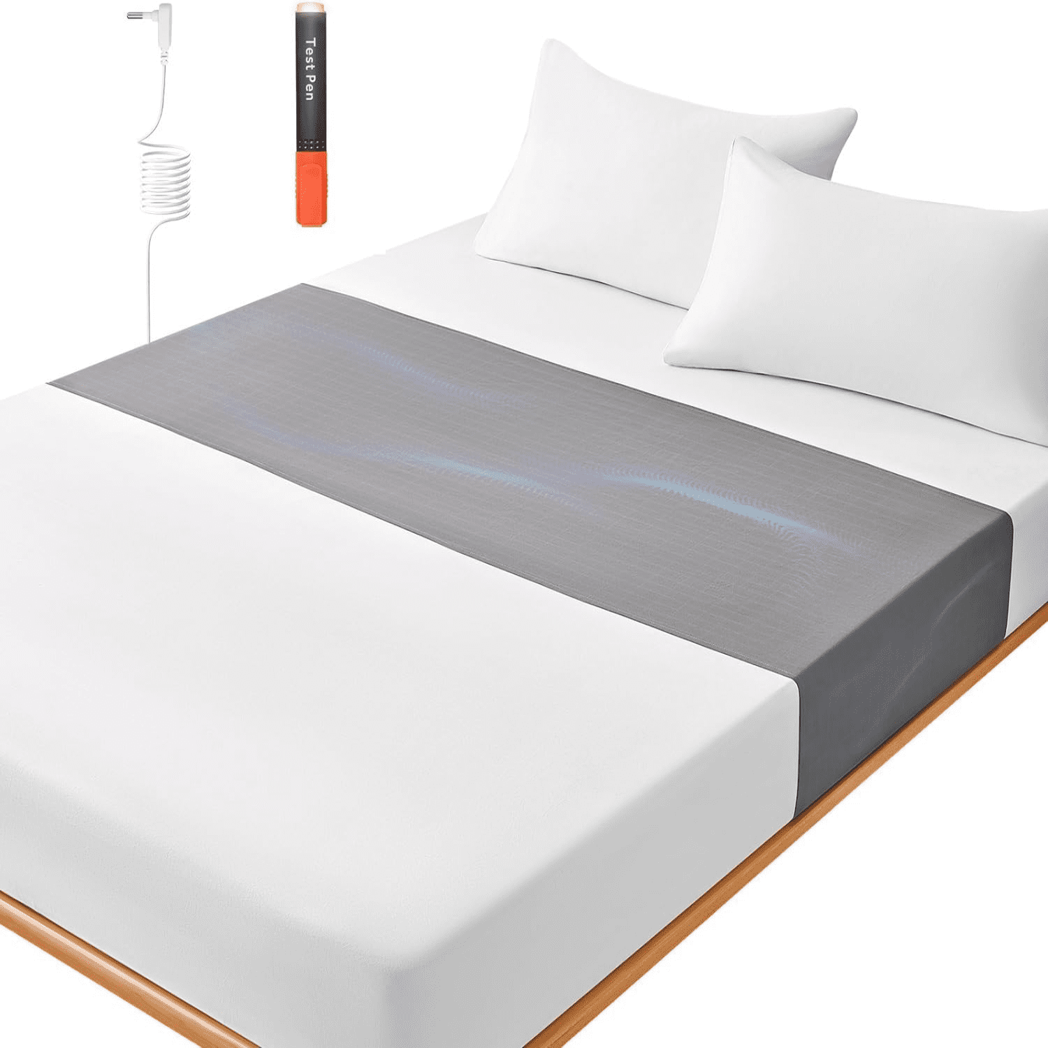 Grounding Sheet For Bed - 90% Bamboo Rayon, 10% Silver, Fits All Mattresses, Includes Cable & Tester