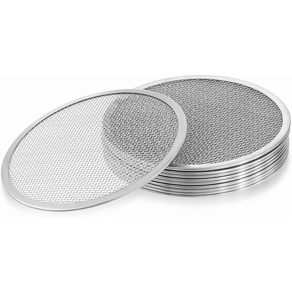 10 Pack Stainless Steel Screen Filter Strainer Lid for 86mm Wide Mouth Mason Jar, Sprouting Lids, Mason Jar Sprouting Lids, Regular Mouth Mesh Bean Sprout Sieve Lids for Bean, Alfalfa, Broccoli
