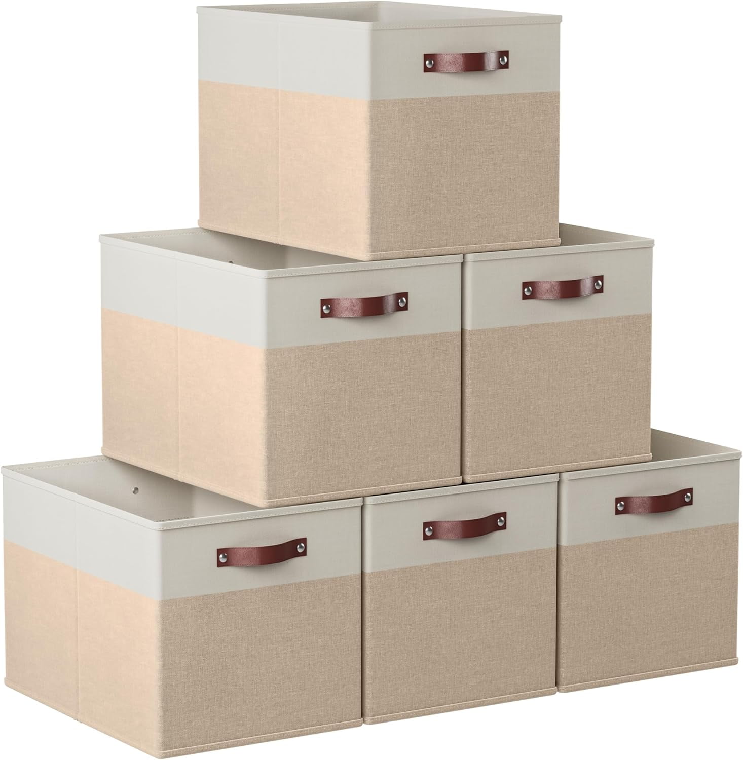 dxynlzq 13 x 13 Storage Cube Bins Foldable Collapsible Fabric Storage ...