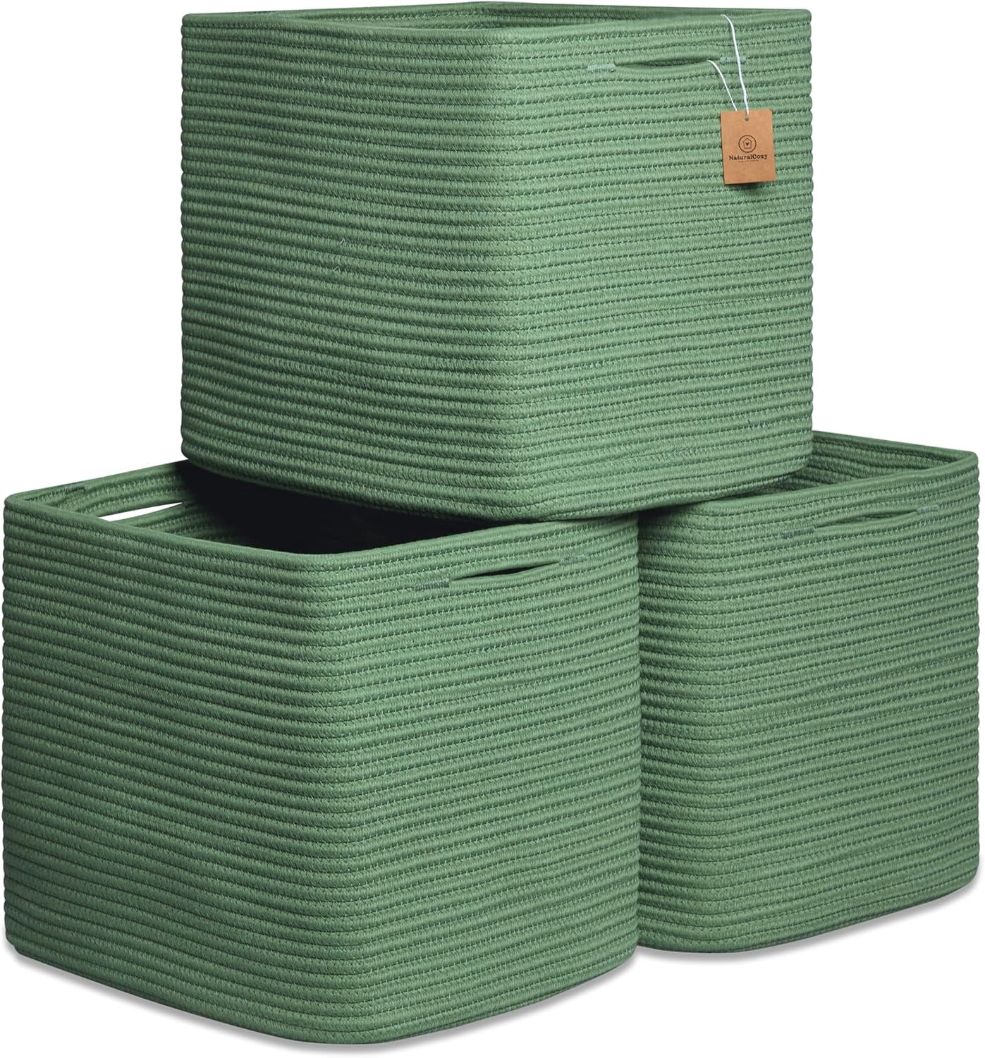 dxynlzq 13x15x13 Kallax Storage Cubes Bins 3 Pack | Rope Cube Storage ...