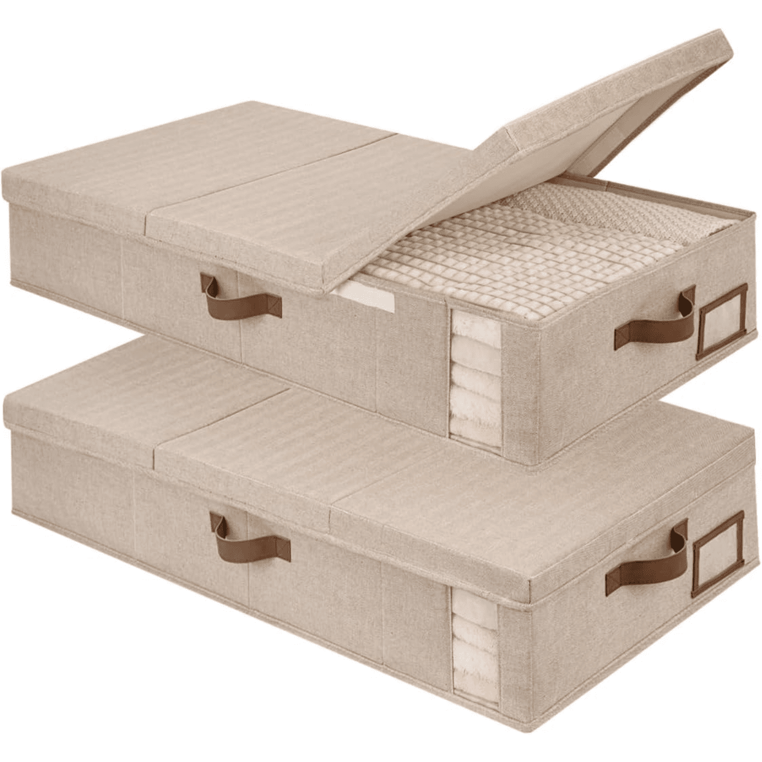 dxynlzq 2-Pack Under Bed Storage Bins with Lids Underbed Storage ...