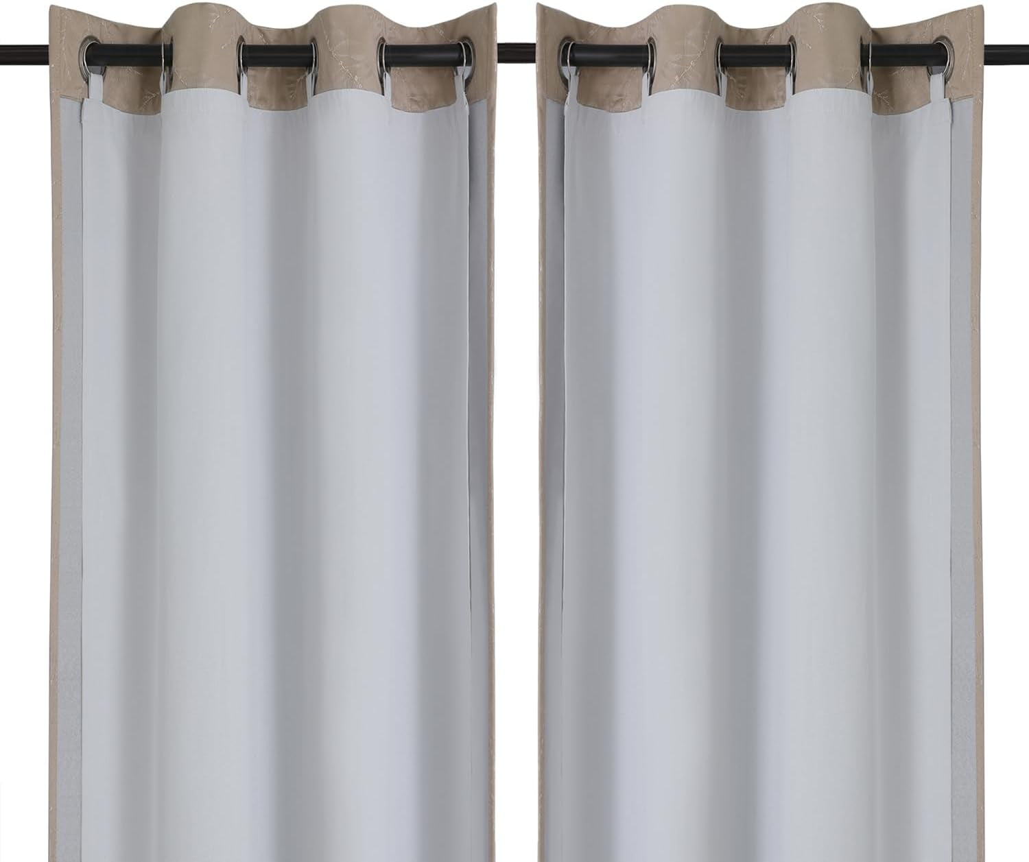 dxynlzq 2 Panels 100% Blackout Curtain Liners with 13 Rings 100% ...