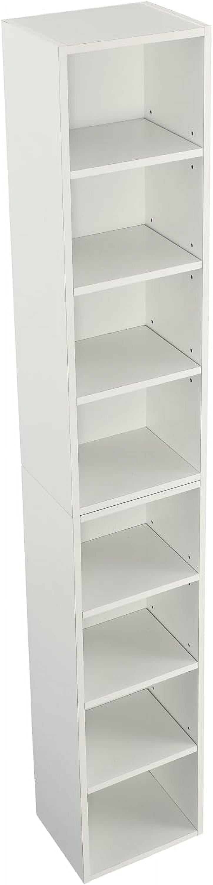 70.9 Inch Slim Black Bookshelf – 8-Shelf Adjustable Double-Decker Organizer For Home Office, Books, CDs & Decor