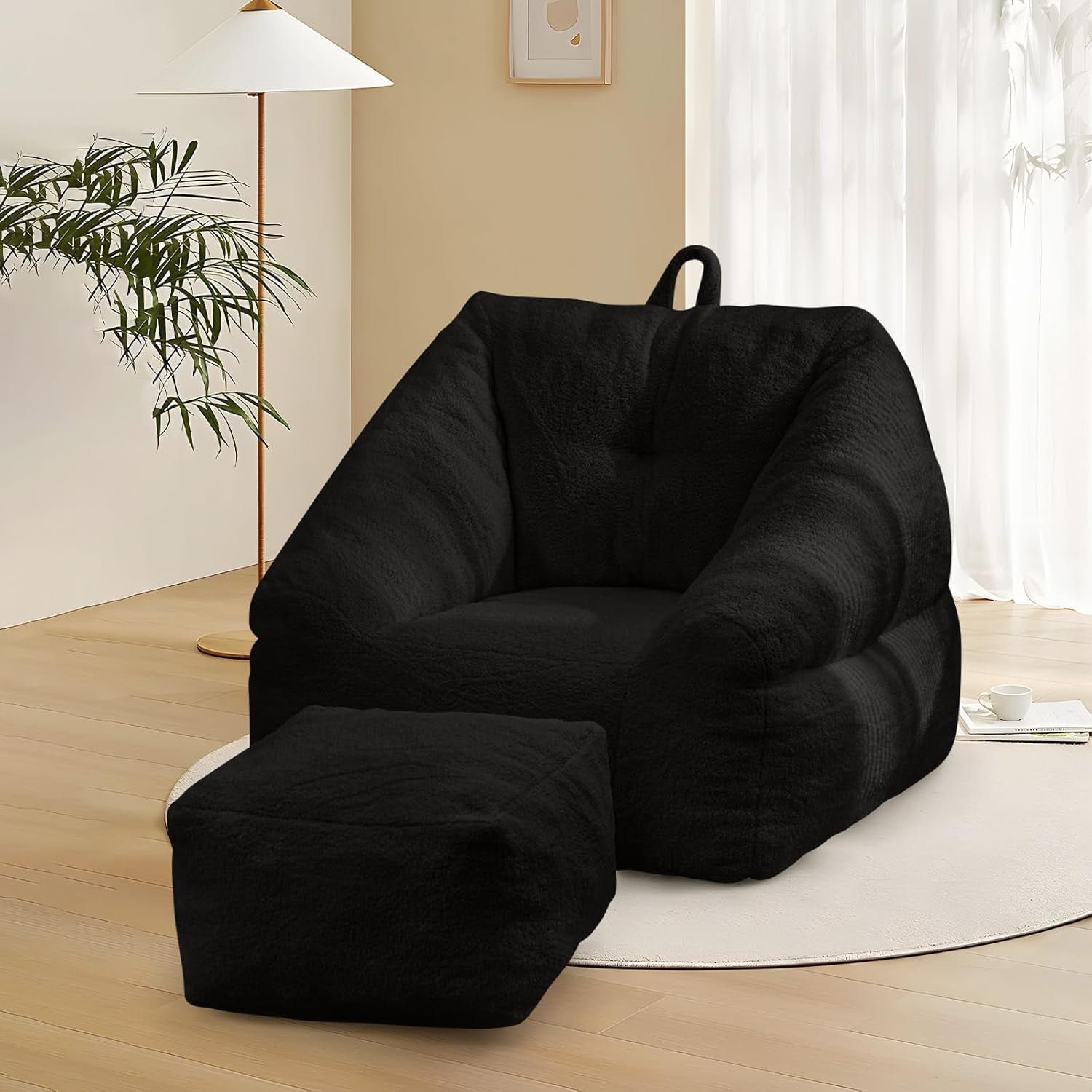 dxynlzq Bean Bag Chair Big Beanbag Chair with Ottoman Adult Bean Bag ...