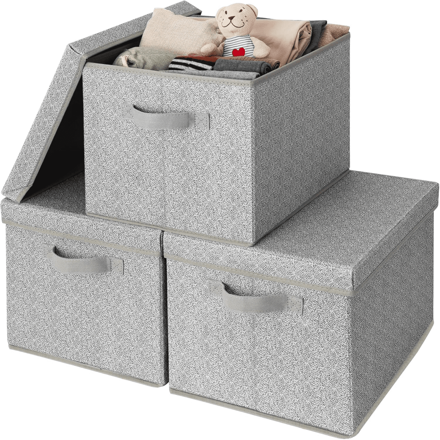 Storage Container Pink Ribbed dxynlzq Closet Storage Bins Fabric Boxes with Lids Shelf Baskets for ...