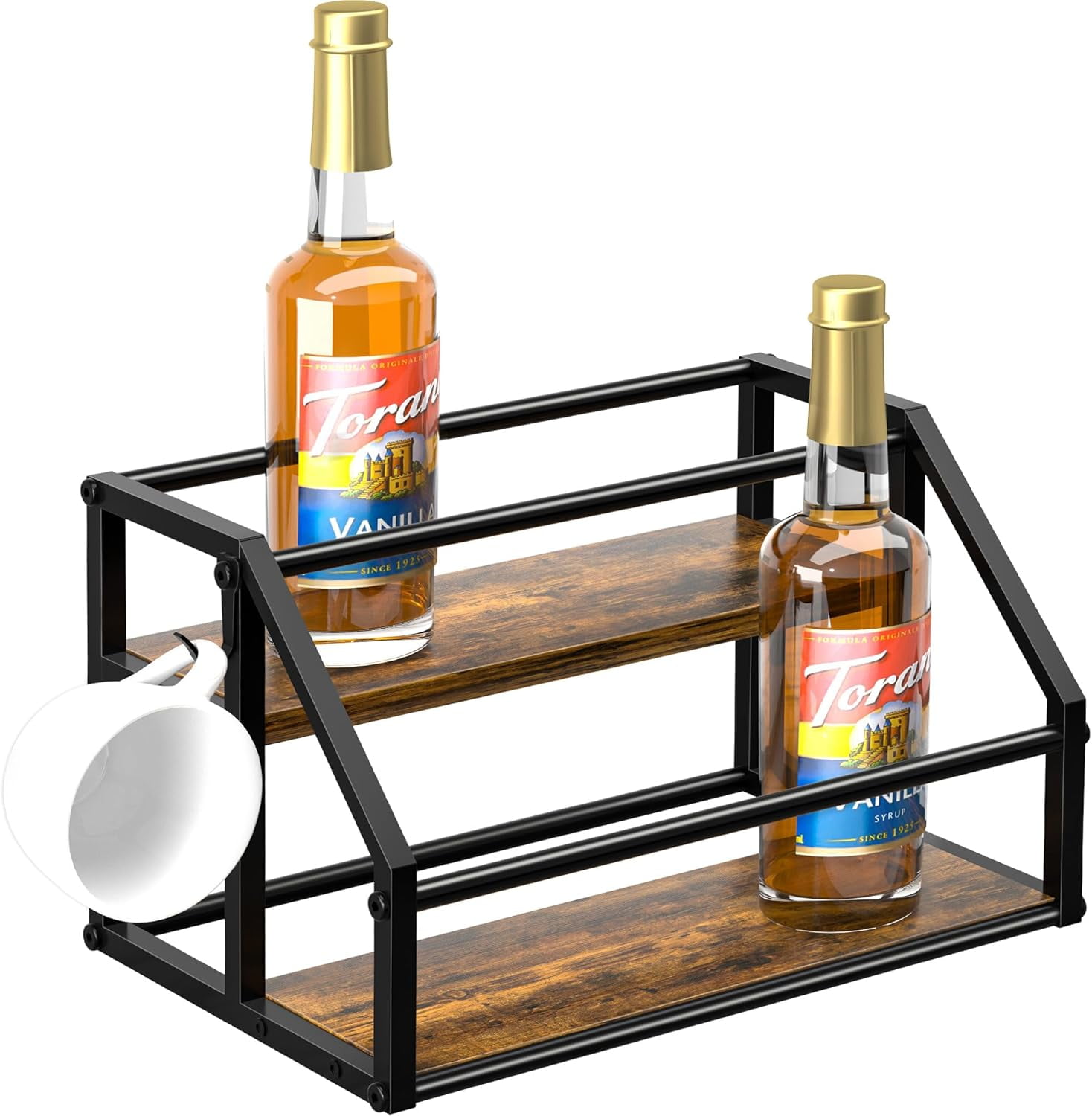 dxynlzq Coffee Syrup Rack Organizer Syrup Bottle Holder Stand for ...