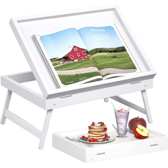 dxynlzq HCOCM   Lap Desks Bed   Breakfast Tray with Folding Legs  Serving Tray for Notebook Computer Bed Platters  Snack Tray()