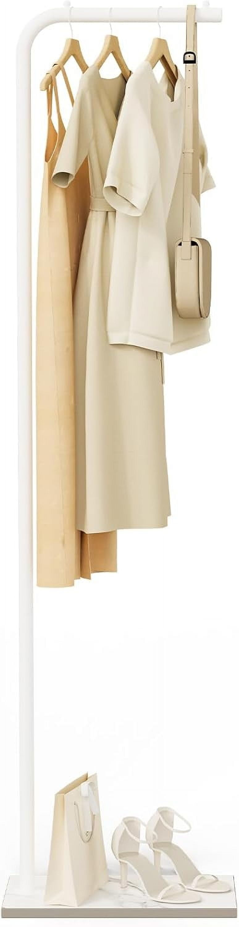 dxynlzq JKLCH LTKIF Clothing Rack 70.08 In Metal Freestanding Natural ...
