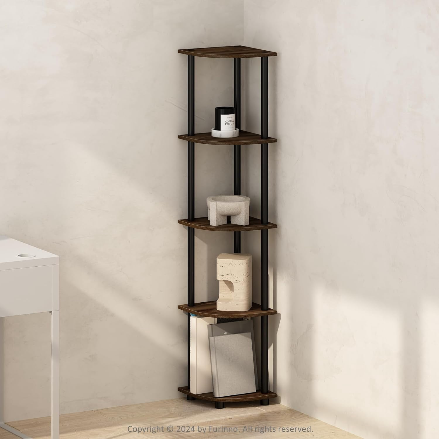 dxynlzq JKLCH LTKIF Turn-N-Tube 5 Tier Freestanding Corner Display Rack ...