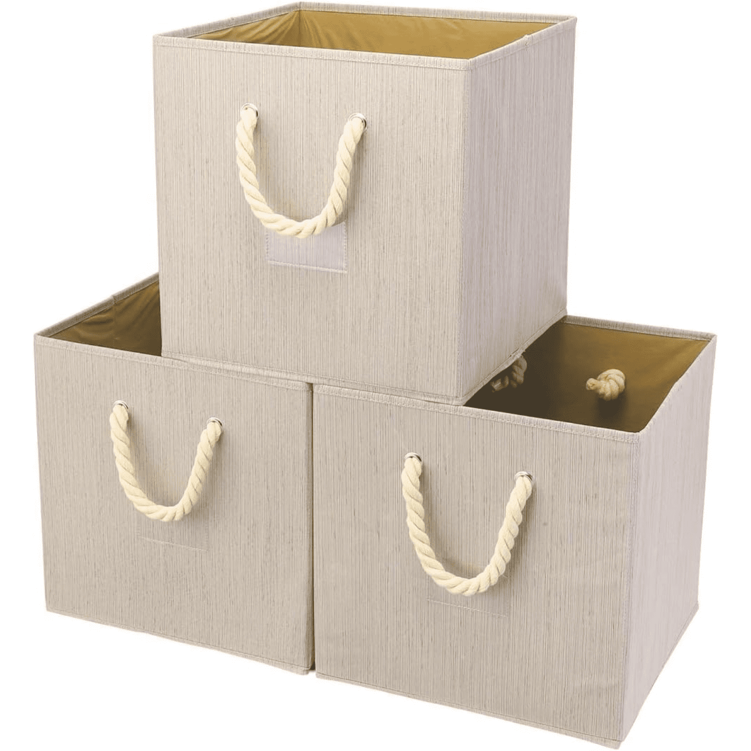 dxynlzq KFHDMCV Fabric Cube Storage Bins Mid-Dark Grey Storage Boxes ...