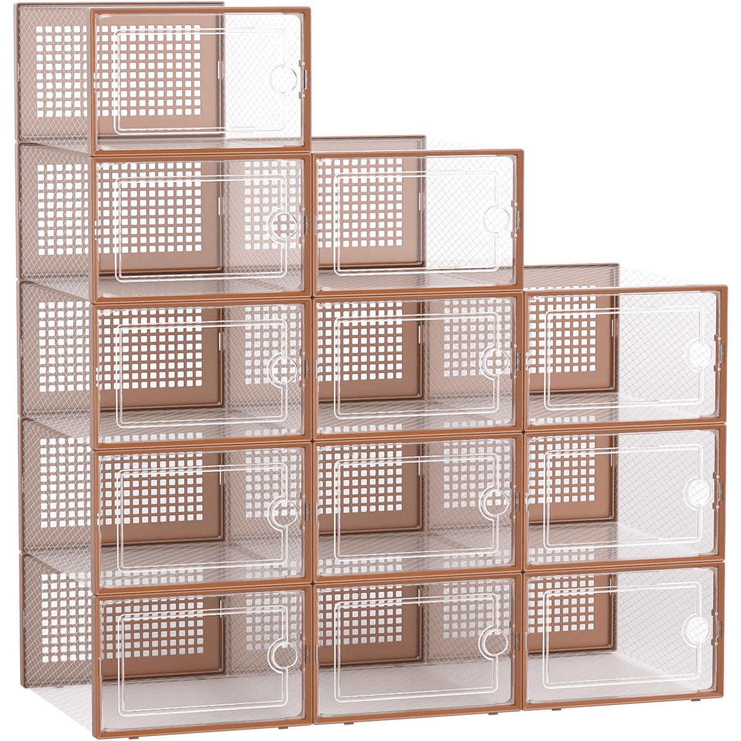 dxynlzq Large Shoe Organizers Storage Boxes for Closet 12 Pack Clear ...