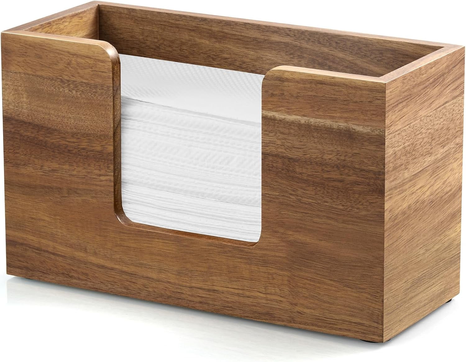 dxynlzq Paper Towel Dispenser Countertop Wooden Bathroom Paper Towel ...