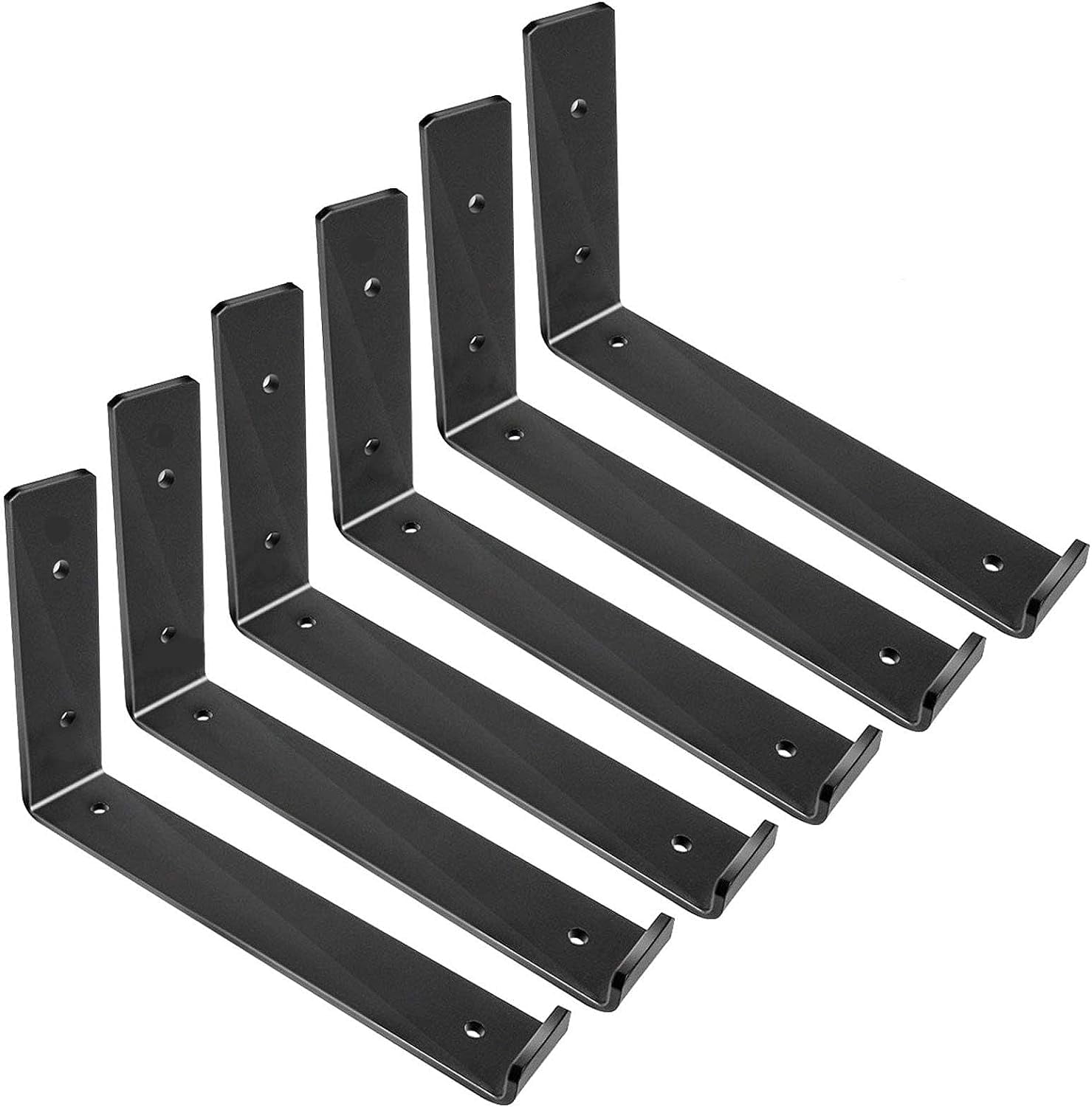 dxynlzq Shelf 10 Inch Heavy Duty Black Metal Floating Shelf Bracket