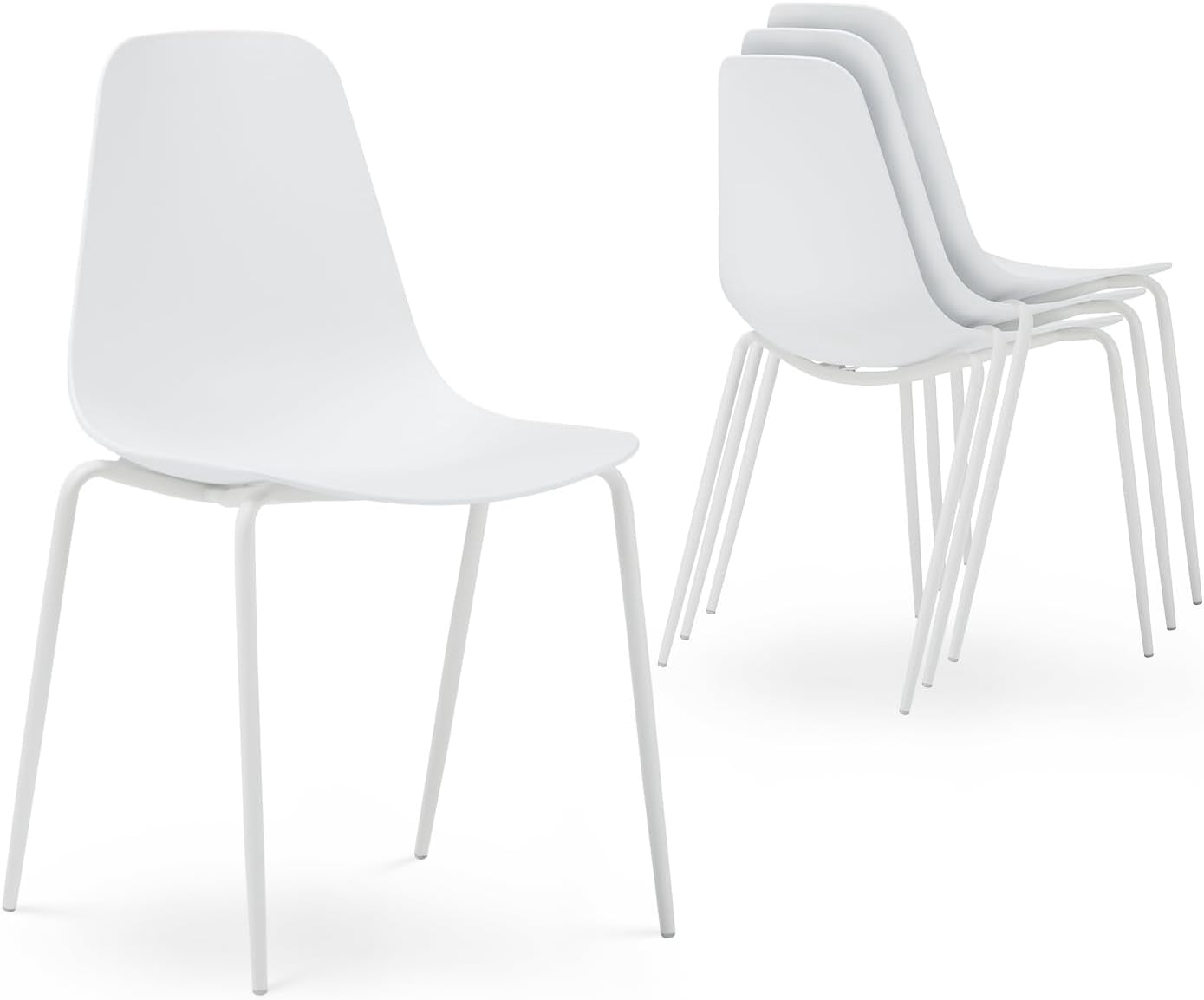 dxynlzq Stackable Dining Room Chairs Plastic Chairs Chairs with Metal — free download