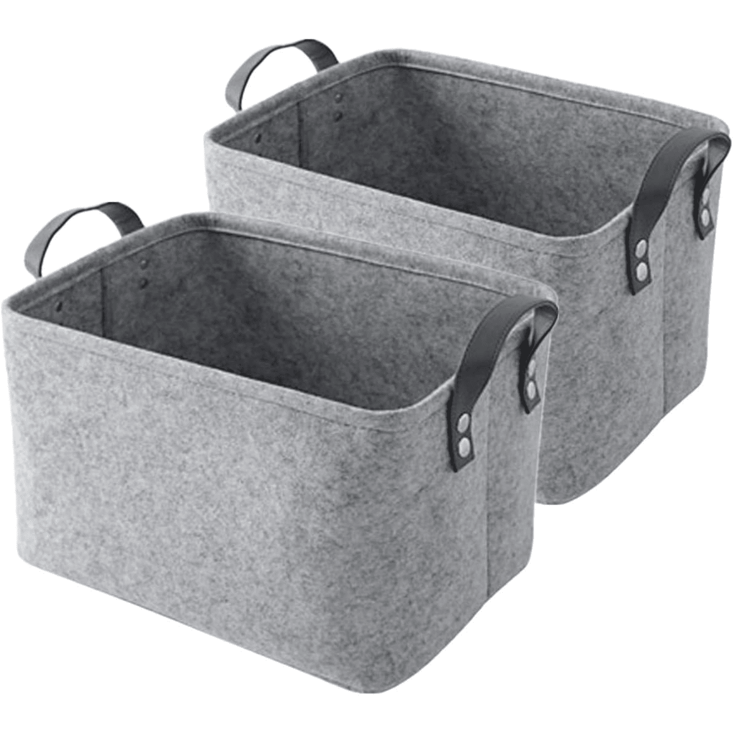 Collapsible Rectangular Case dxynlzq Storage Basket Collapsible Rectangular Felt Storage Bins with ...