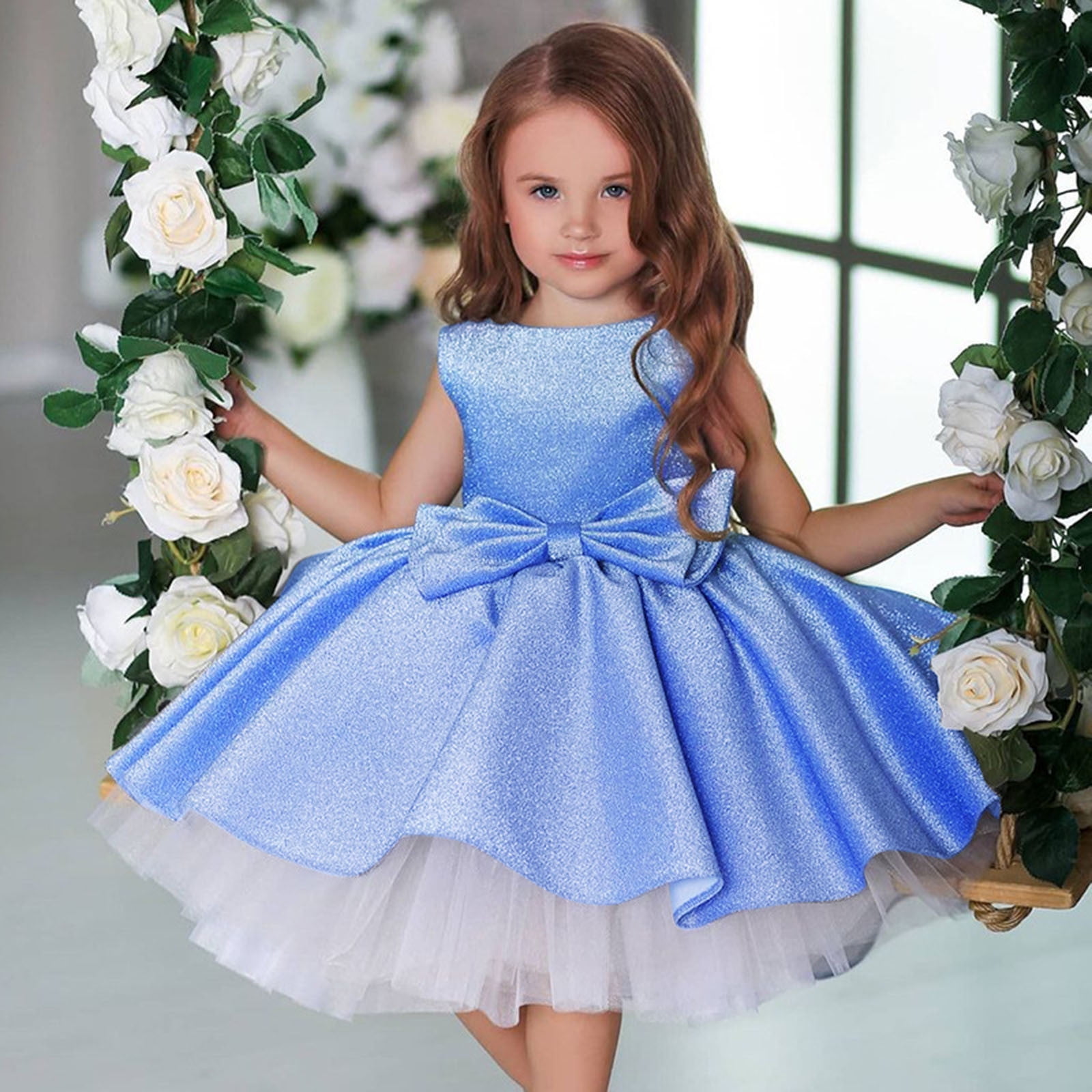 Kids Stylish Multicolor Lining Designer Midi Frock Dress for Baby Girl –  The Venutaloza Store