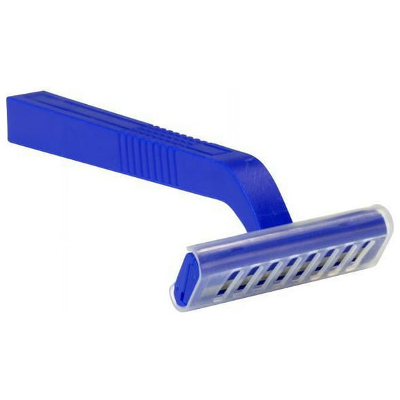 dyna Care Twin Blade Razor, Plastic Handle, Disposable, Blue, Non-sterile, 50 Count