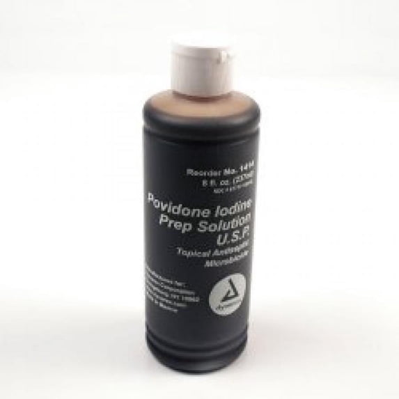 dynarex Prep Solution, Povidone-Iodine, 10% Strength, 8 oz. , 1 Count