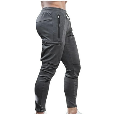 dzxyzu Cargo Pants for Men Casual Drawstring Joggers Elastic Waist Work Sweatpants Multi Pockets for Running, Exercise, Workout