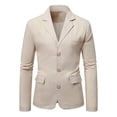 thumbnail image 1 of dzxyzu Men's Casual 3 Button Suit Blazer Jacket Coat Long-Sleeve Classic-fit Button-Front Stretch Blazer Workwear Outwear Tops 2024 Winter Saving, 1 of 3