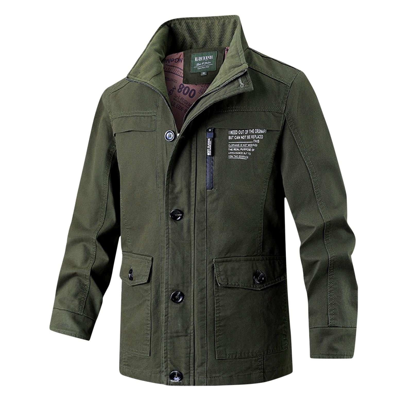 dzxyzu Men's Casual Lightweight Shirt Jacket Work Shacket Jackets ...