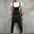 thumbnail image 1 of dzxyzu Men's Denim Bib Overalls Fashion Slim Fit Jeans with Pockets Trousers Casual Denim Pants Adjustable Straps Jumpsuit, 1 of 9