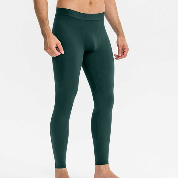 dzxyzu Men's Fitness Yoga Pants Compression Pants Athletic Baselayer Workout Legging Running Tights for Men Green