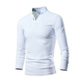 thumbnail image 1 of dzxyzu Men's Sweatshirts Casual Long Sleeve T Shirt Muscle Gym Workout Athletic Shirt Soild Color Cotton Pullover Tops, 1 of 4