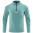 thumbnail image 1 of dzxyzu Men's Sweatshirts Lightweight Breathable Active Sports Shirts Quarter Zip Stand-up Collar Long Sleeve Outdoor Running Pullover Tops, 1 of 4