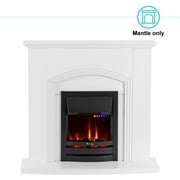 e-Flame USA Abbotsford Fireplace Mantel 45" x 41" - Elegant White Gloss Finish