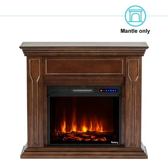 e-Flame USA Breckenridge Fireplace Mantel 41" x 36"- Walnut Expresso Finish