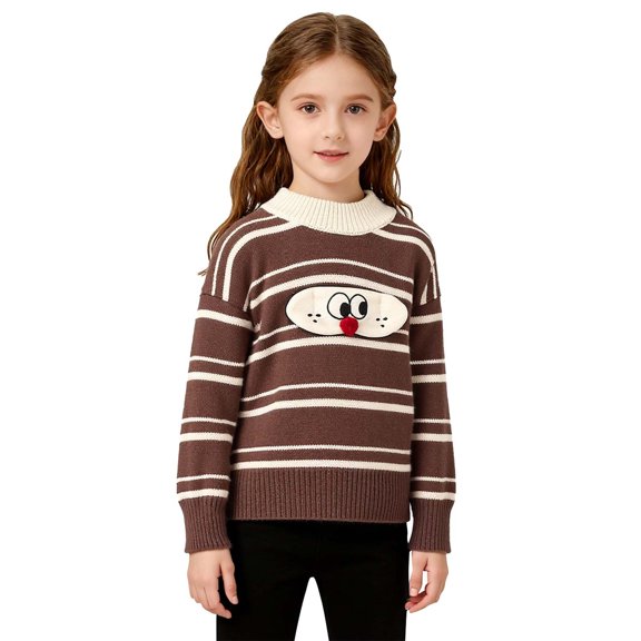 e Long Sleeve Tops Sets for Kids Girl Boy Winter Fall Boat Neck Sweater Matching Crochet Striped Knit Tops Tees Sets Kid 2026 Soft Comfy Clothing Y2K 5 Years