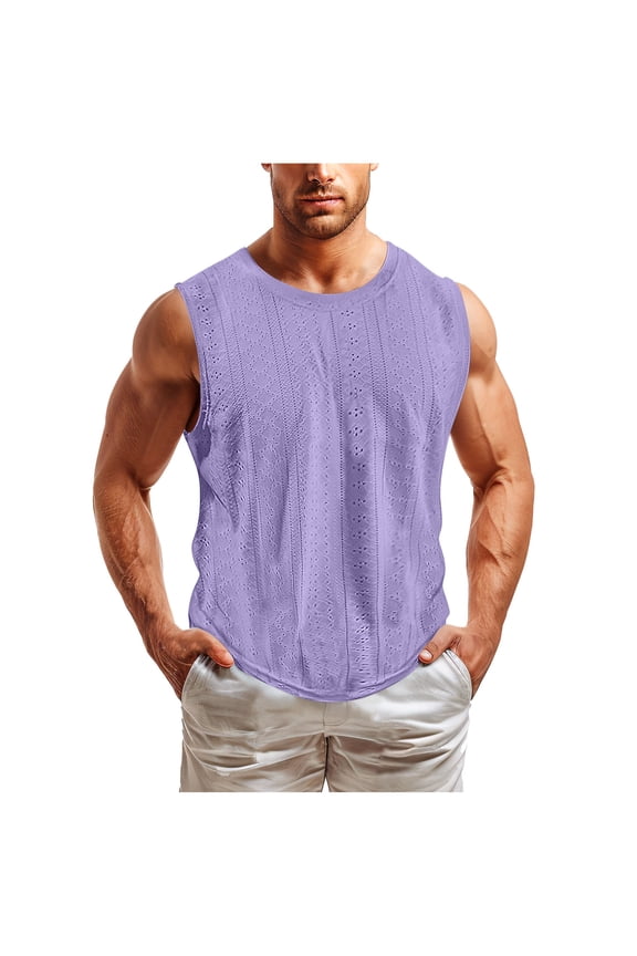 e Mens Crew Neck Spandex Vests Brunch Tops Vest for Man Sleeveless Keyhole Cami Tank Basic Summer Fall Vest 2026 Clothes Trendy Country Concert Y2K M
