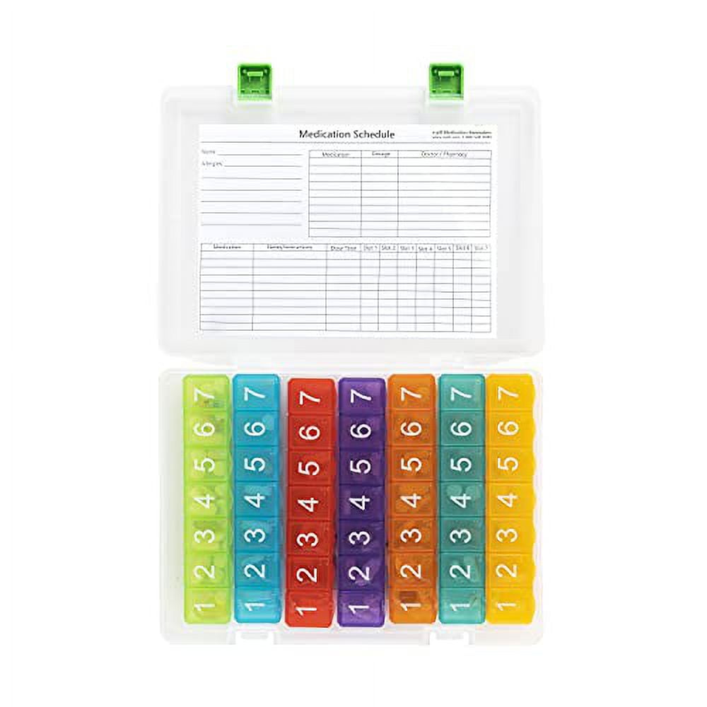 6 Times A Day X 7 Day Weekly Pill Organizer e-Pill 7 Times a Day x 7 Day Weekly Pill Organizer, Vitamin and