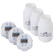 e-Pill TimeCap and Bottle 3 Pack - Last Opened Time Stamp   Set Up to 24 Alarms