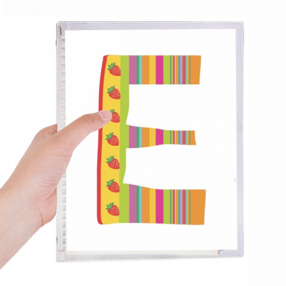 e alphabet strawberry fruit cute pattern notebook loose diary refillable journal statiry