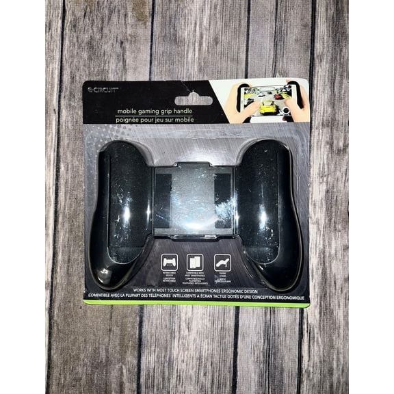 e-circuit Mobile gaming grip handle works with most touchscreen smartphone.