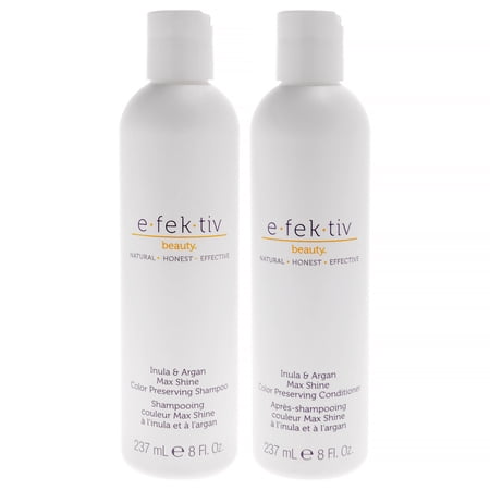 e.fek.tiv Inula Plus Argan Max Shine Color Preserving Kit , 2 Pc Kit 8oz Shampoo, 8oz Conditioner