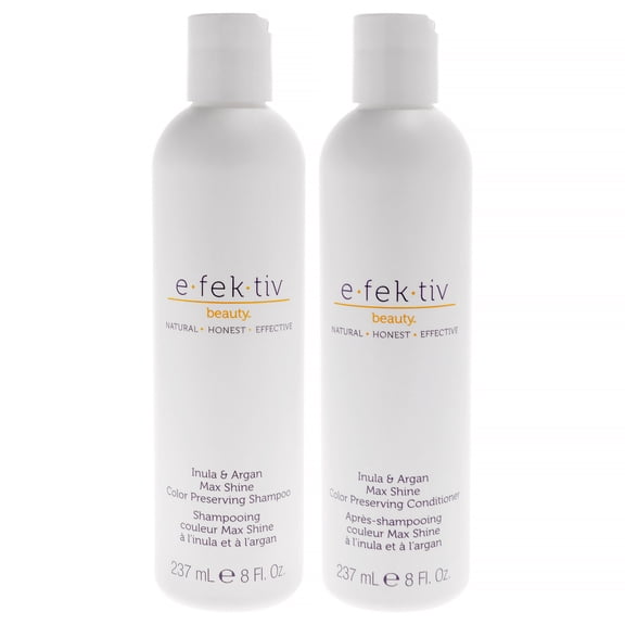 e.fek.tiv Inula Plus Argan Max Shine Color Preserving Kit , 2 Pc Kit 8oz Shampoo, 8oz Conditioner