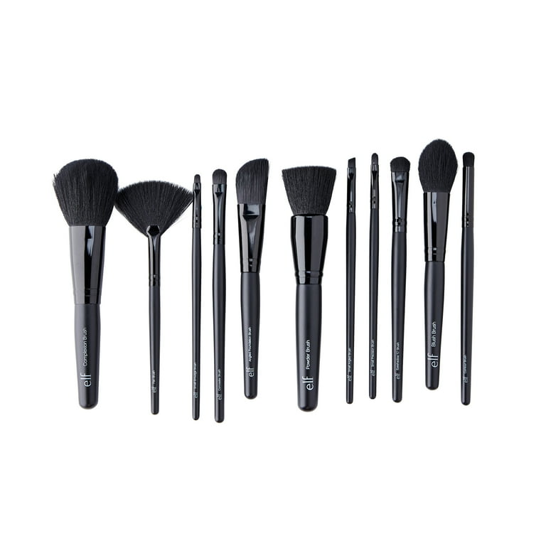 e.l.f. 11pc Professional Makeup Brush Set with Bag - Vegan