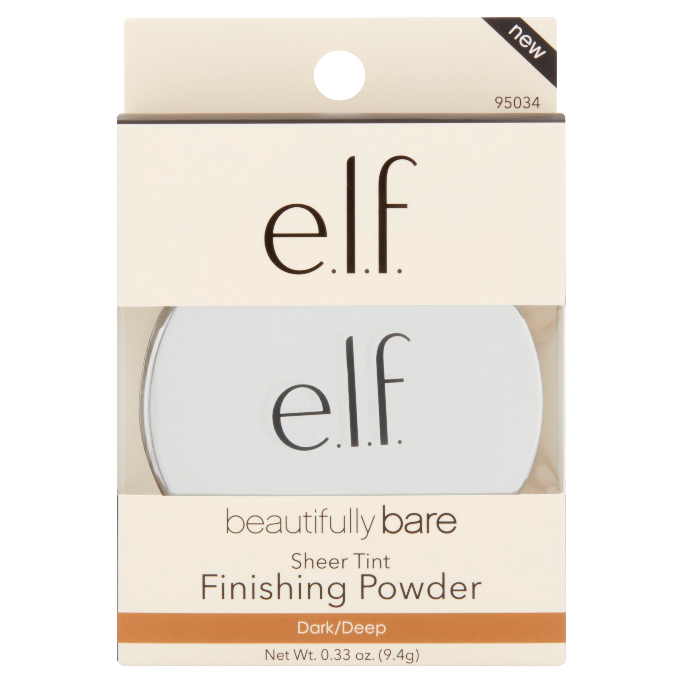 e.l.f. Beautifully Bare Sheer Tint Finishing Powder, Dark/Deep