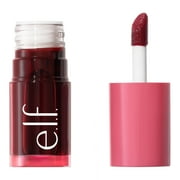 e.l.f. Sheer For It Blush Tint, Buildable Stain For Lips + Cheeks, Left On Red, 0.22 fl oz