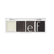 e.l.f. Cosmetics Bite-Size Brow, Mini Brow Quad with Ultra-Pigmented Waxes & Powders, Eyebrow Grooming & Makeup Kit, Black, 0.14 Oz