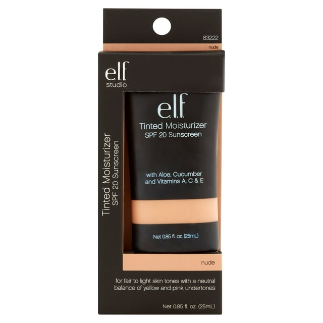 e.l.f. Cosmetics Tinted Moisturizer, SPF 20, Nude, 0.88 fl oz