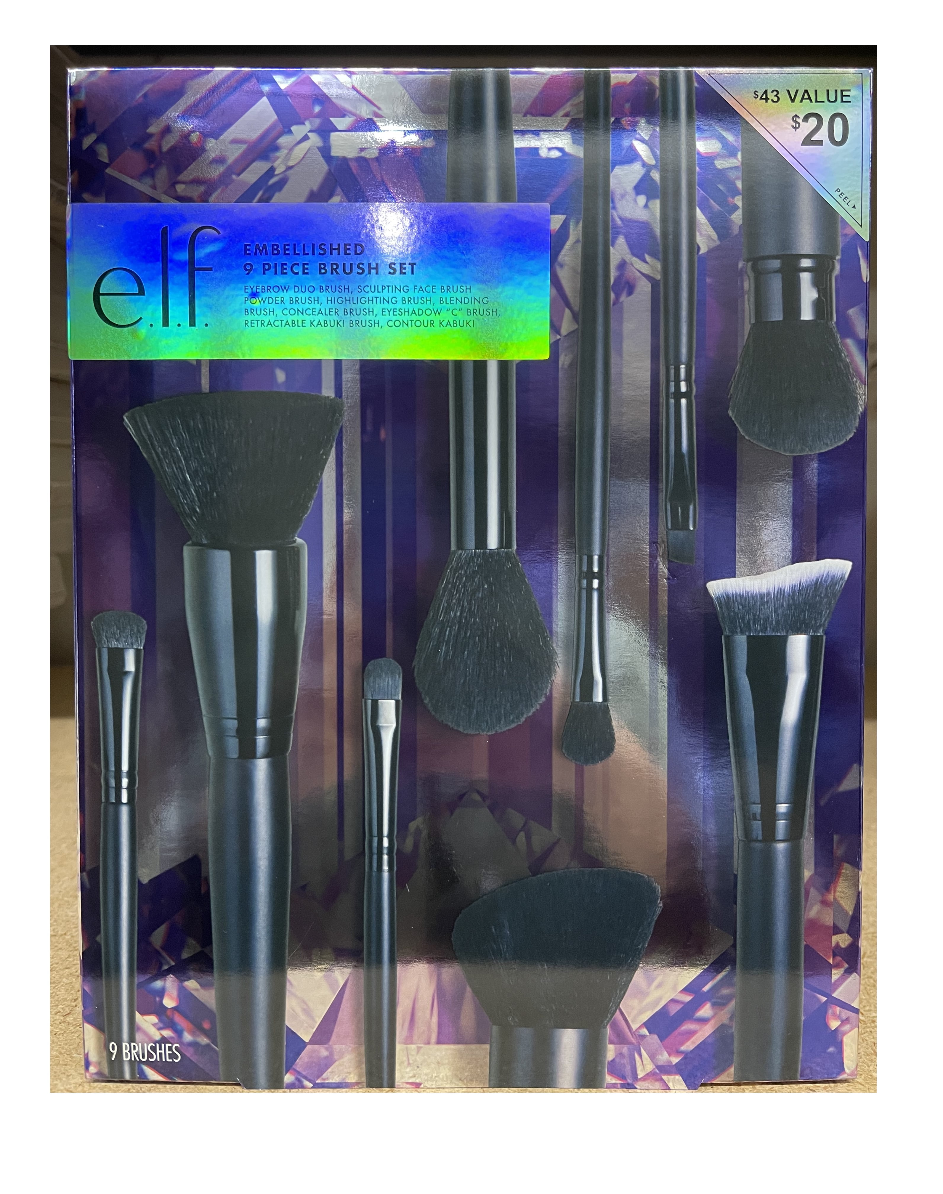 e.l.f. Embellished Holiday Brush Set - 9pc - Walmart.com